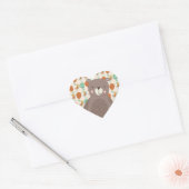 Whimsical Hot Air-ballonnen Hart Sticker (Envelop)