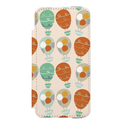 Whimsical Hot Air-ballonnen Incipio iPhone Portemonnee Hoesje (Voorkant Agenda)