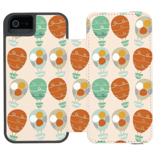 Whimsical Hot Air-ballonnen Incipio iPhone Portemonnee Hoesje (Agenda Open)