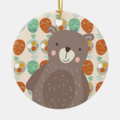 Whimsical Hot Air-ballonnen Keramisch Ornament (Voorkant)