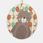 Whimsical Hot Air-ballonnen Keramisch Ornament (Links)