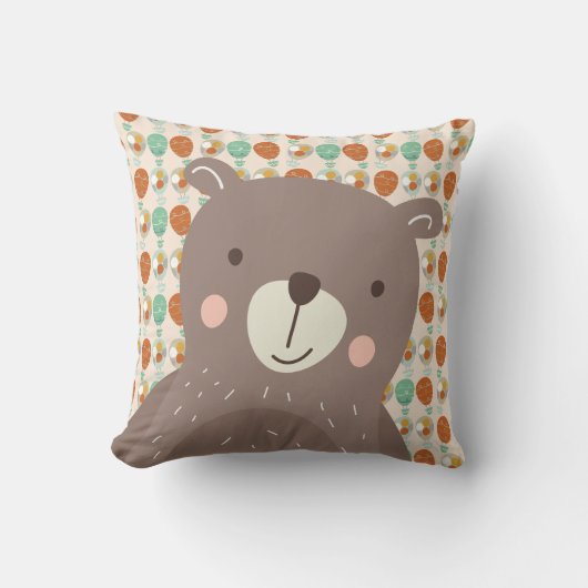 Whimsical Hot Air-ballonnen Kussen (Voorkant)