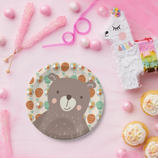 Whimsical Hot Air-ballonnen Papieren Bordje (Feest)