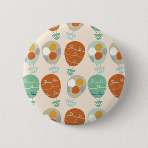 Whimsical Hot Air-ballonnen Ronde Button 5,7 Cm