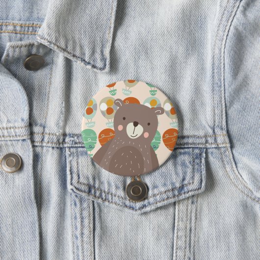 Whimsical Hot Air-ballonnen Ronde Button 7,6 Cm (In situ)