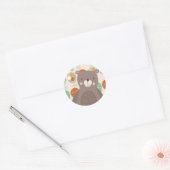 Whimsical Hot Air-ballonnen Ronde Sticker (Envelop)