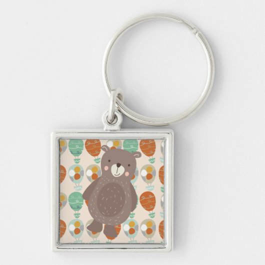 Whimsical Hot Air-ballonnen Sleutelhanger (Voorkant)