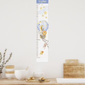 Whimsical Hot Air Balloon Growth Chart Poster (Keuken)
