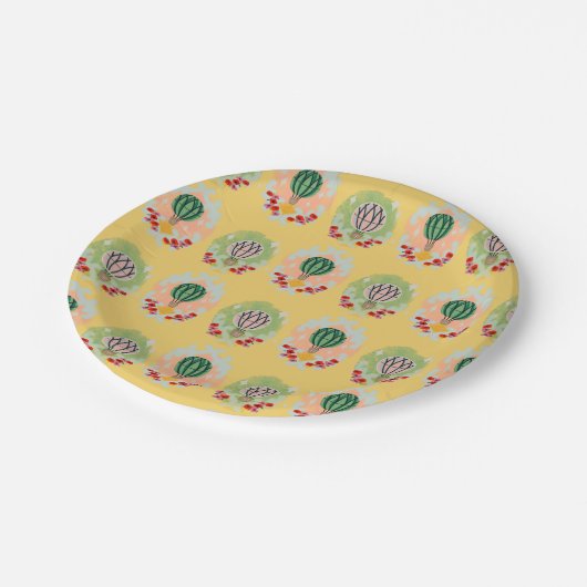 Whimsical Hot Air Balloon Wizard Theme Papieren Bordje (Gekanteld)