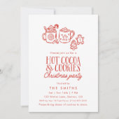 Whimsical Hot Cocoa Cookies Christmas Party Kaart (Voorkant)