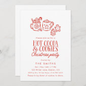Whimsical Hot Cocoa Cookies Christmas Party Kaart (Voorkant / Achterkant)