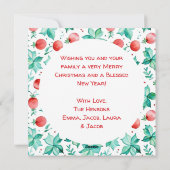 Whimsical Hot Cocoa en Candy Cane Kerstmis Feestdagenkaart (Achterkant)