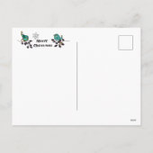 Whimsical House and Winter Woodland Friends  Feestdagenkaart (Achterkant)