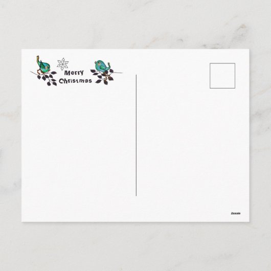 Whimsical House and Winter Woodland Friends  Feestdagenkaart (Achterkant)