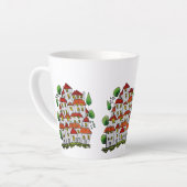 Whimsical House Latte Mok (Doodle - Handgetekend) (Linkerhoek)