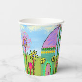 Whimsical House Papier beker (Achterkant)