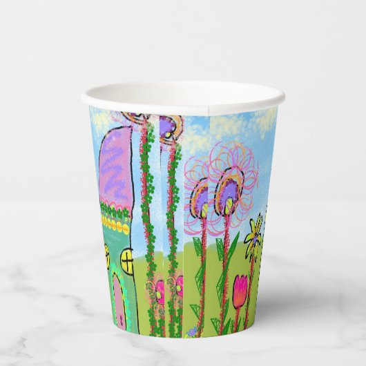Whimsical House Papier beker (Rechts)