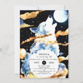 Whimsical Howling Wolf Verjaardag Kaart (Voorkant)