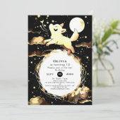 Whimsical Howling Wolf Verjaardag Kaart (Staand voorkant)