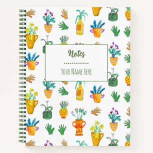 Whimsical Huis Planten Schattige Boho Hand-geïllus Notitieboek