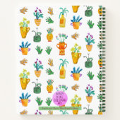 Whimsical Huis Planten Schattige Boho Hand-geïllus Notitieboek (Achterkant)