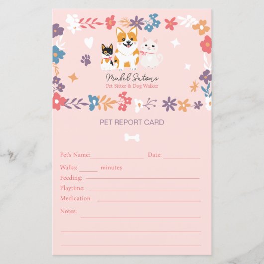 Whimsical huisdier oppas hond walker huisdier rapp (Voorkant)