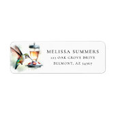 Whimsical Hummingbird Feeder Retouradres Label (Voorkant)