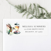 Whimsical Hummingbird Feeder Retouradres Label