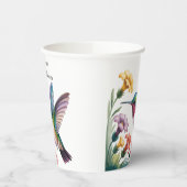 Whimsical Hummingbird Floral Baby Shower Papieren Bekers (Links)