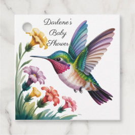 Whimsical Hummingbird Floral Baby Shower Thank You Bedankjes Labels