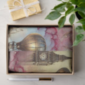 Whimsical Hummingbird Steampunk Flight Decoupage Tissuepapier (Geschenk)