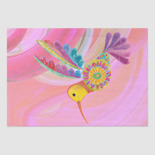 Whimsical Hummingbird Tissuepapier (Voorkant)