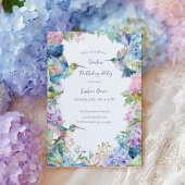 Whimsical Hummingbirds with Hydrangeas Birthday Kaart
