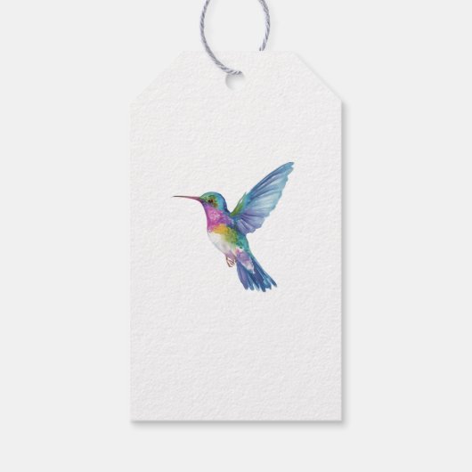 Whimsical Hummingbirds with Hydrangeas Cadeaulabel (Achterkant)