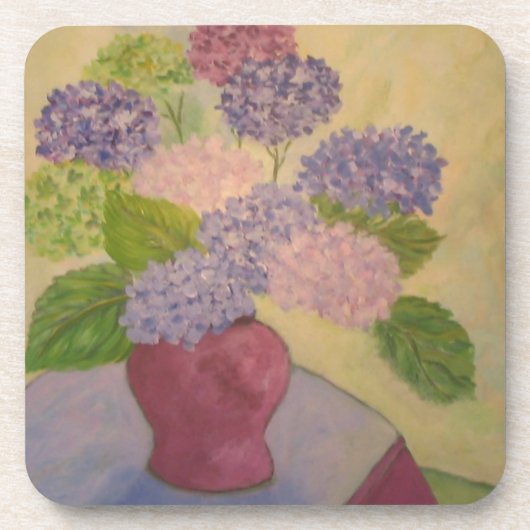 Whimsical Hydrangea Drankjes Onderzetter (Voorkant)