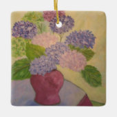 Whimsical Hydrangea Keramisch Ornament (Voorkant)