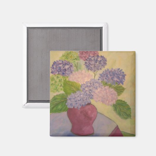Whimsical Hydrangea Magneet (Voorkant / Achterkant)