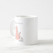 Whimsical I Love Cats Silhouette Custom Name Koffiemok (Voorkant links)