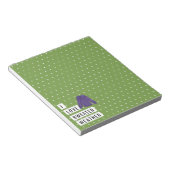 Whimsical I Love Sweater Weather Polka Dots Green Notitieblok (Schuin)