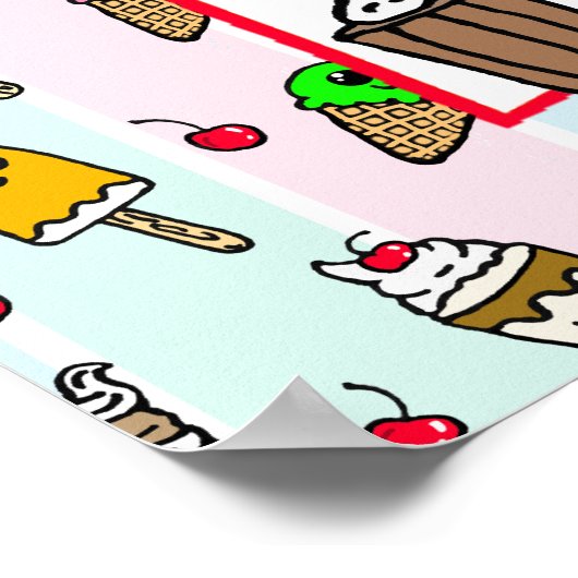 Whimsical Ice Cream Bar Poster (Hoek)