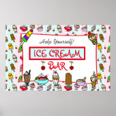 Whimsical Ice Cream Bar Poster (Voorkant)