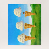 Whimsical Ice Cream Cone Hot Air Ballon Art Legpuzzel (Verticaal)