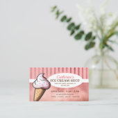 Whimsical Ice Cream Cone | IJswinkel Visitekaartje (Staand voorkant)