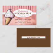 Whimsical Ice Cream Cone | IJswinkel Visitekaartje (Voorkant / Achterkant)
