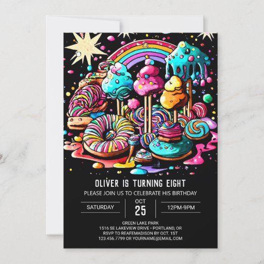 Whimsical Ice Cream verjaardag Kaart (Voorkant)