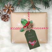 Whimsical Ice Schaats Christmas Cadeaulabel