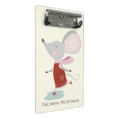 Whimsical Ice Skater Mouse Holiday Name Custom Mini Klembord (Schuin)