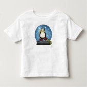 Whimsical Ice Skating Penguin Snowglobe Kinder Shirts (Voorkant)