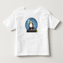 Whimsical Ice Skating Penguin Snowglobe