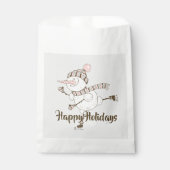 Whimsical Ice Skating Snowmen Bedankzakje (Voorkant)